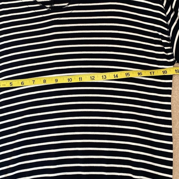 The Gap minimalist striped rayon knit dress black white small loose fit - Picture 9 of 13